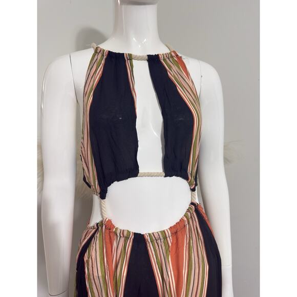 Women’s Biubiu Halter Boho Cover-Up Maxi Dress – Aztec Print – Size M NWT - Picture 3 of 14